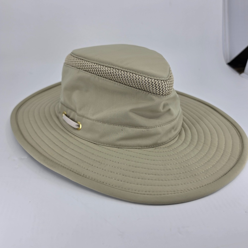 Tilley Airflo Tilley Hat Size 6 7/8 Beige Khaki Safari Lightweight UV Block